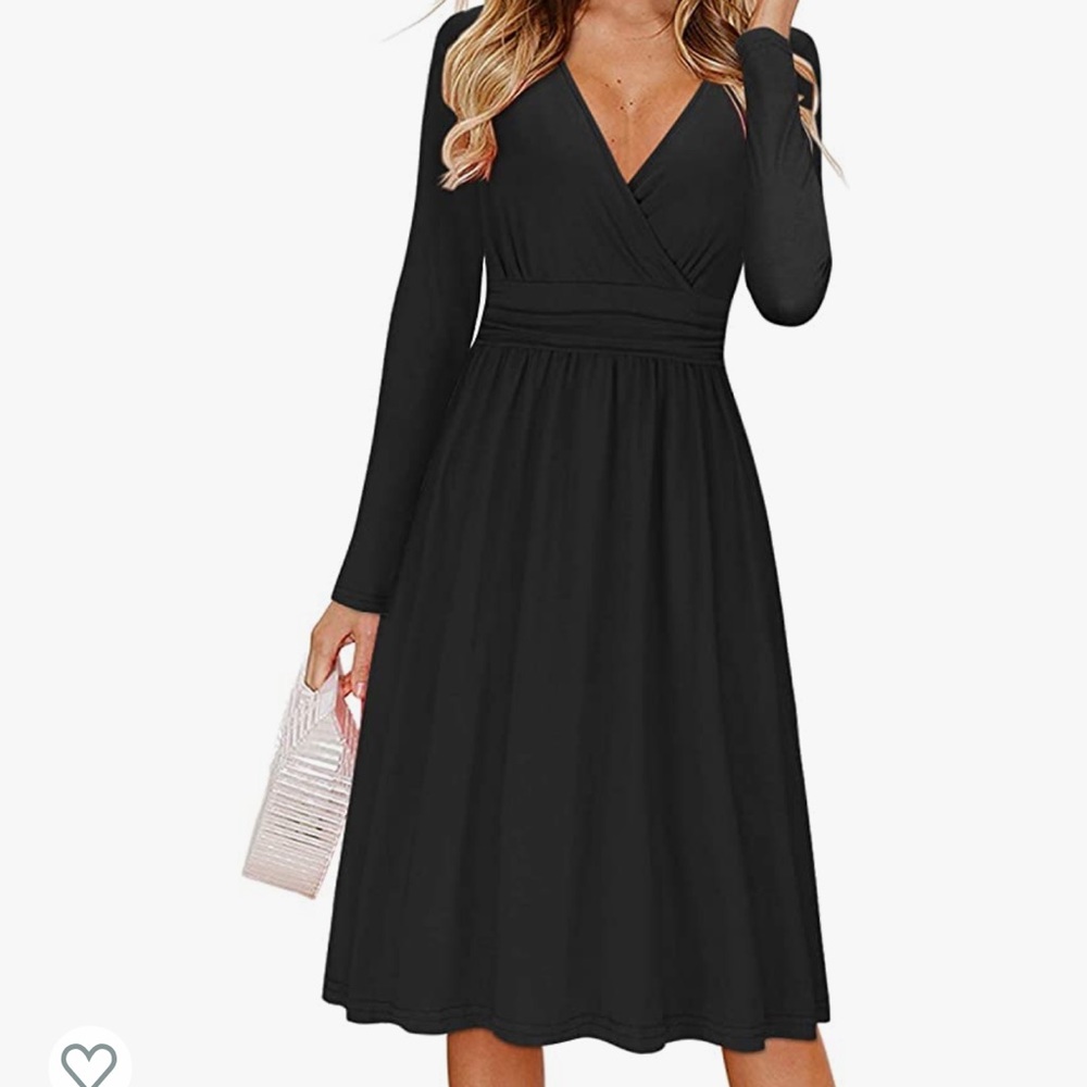 Women’s XL long sleeve black cotton dress